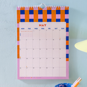 Good Tuesday 2025 Calendar Checks & Stripes A4